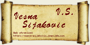 Vesna Šijaković vizit kartica